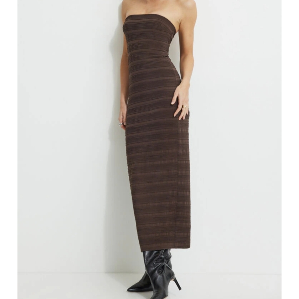 Dynamite Strapless Brown Dress
